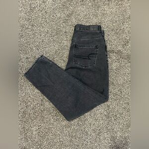 American Eagle Outfitters Women's Dark Gray Straight Leg Jeans
